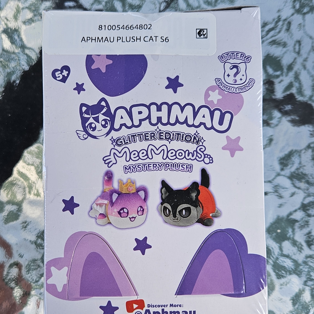 Aphmau Glitter Edition MeeMeows Mystery Plush 🌟 RARE Shadow Aaron Cat